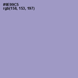 #9E99C5 - Blue Bell Color Image