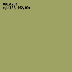 #9EA263 - Olivine Color Image