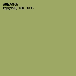 #9EA865 - Olivine Color Image