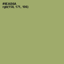 #9EAB6A - Olivine Color Image