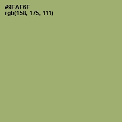 #9EAF6F - Olivine Color Image