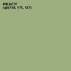 #9EAF7F - Olivine Color Image