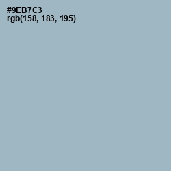 #9EB7C3 - Rock Blue Color Image