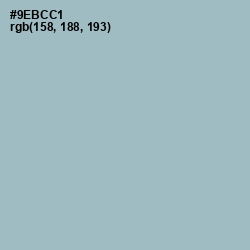 #9EBCC1 - Rock Blue Color Image