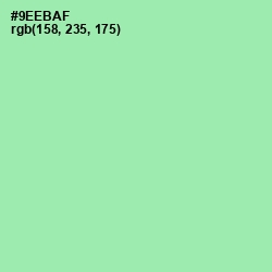 #9EEBAF - Celadon Color Image