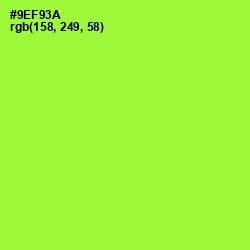 #9EF93A - Green Yellow Color Image