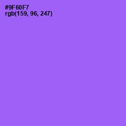 #9F60F7 - Medium Purple Color Image