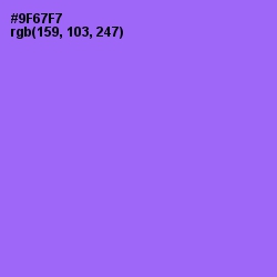 #9F67F7 - Medium Purple Color Image