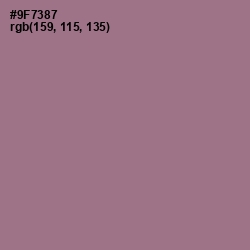 #9F7387 - Mountbatten Pink Color Image
