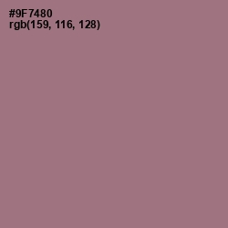 #9F7480 - Mountbatten Pink Color Image