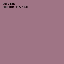 #9F7485 - Mountbatten Pink Color Image
