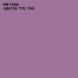 #9F749A - Mountbatten Pink Color Image
