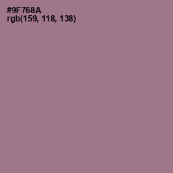 #9F768A - Mountbatten Pink Color Image