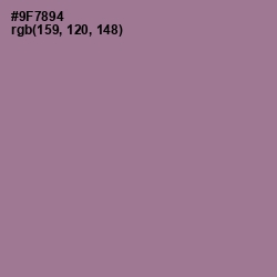 #9F7894 - Mountbatten Pink Color Image