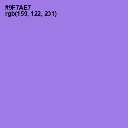 #9F7AE7 - Medium Purple Color Image
