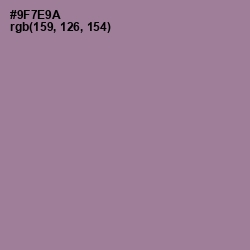 #9F7E9A - Mountbatten Pink Color Image