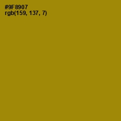 #9F8907 - Reef Gold Color Image