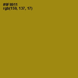 #9F8911 - Reef Gold Color Image