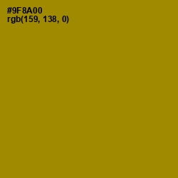 #9F8A00 - Reef Gold Color Image