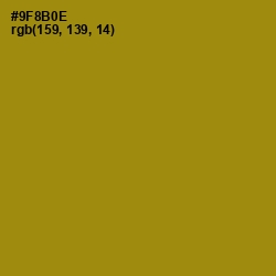 #9F8B0E - Reef Gold Color Image