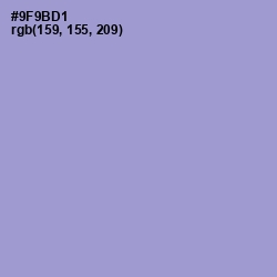 #9F9BD1 - Blue Bell Color Image