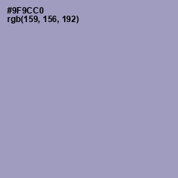 #9F9CC0 - Blue Bell Color Image