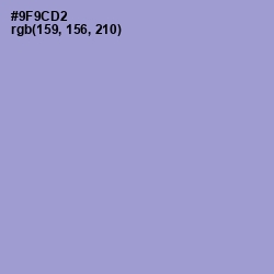 #9F9CD2 - Blue Bell Color Image