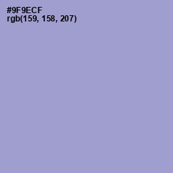 #9F9ECF - Blue Bell Color Image
