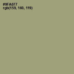 #9FA077 - Olivine Color Image