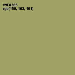 #9FA365 - Olivine Color Image