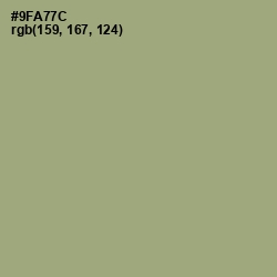 #9FA77C - Olivine Color Image