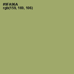 #9FA96A - Olivine Color Image