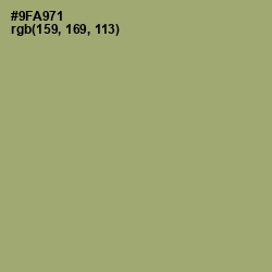 #9FA971 - Olivine Color Image