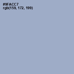 #9FACC7 - Rock Blue Color Image