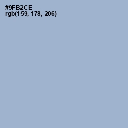 #9FB2CE - Rock Blue Color Image