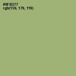 #9FB377 - Olivine Color Image