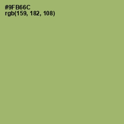 #9FB66C - Olivine Color Image