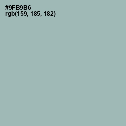 #9FB9B6 - Gull Gray Color Image