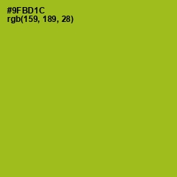 #9FBD1C - Citron Color Image