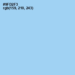 #9FD2F3 - Cornflower Color Image