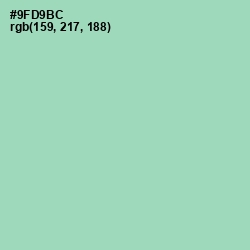 #9FD9BC - Algae Green Color Image