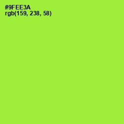#9FEE3A - Green Yellow Color Image