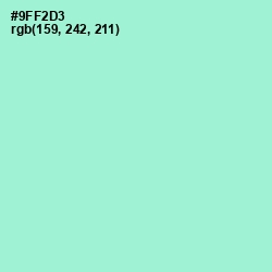 #9FF2D3 - Riptide Color Image