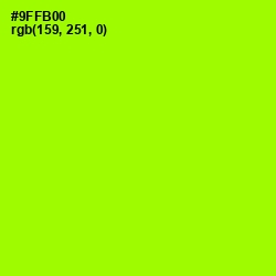 #9FFB00 - Lime Color Image