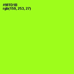 #9FFD1B - Green Yellow Color Image