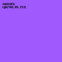 #A059FD - Medium Purple Color Image