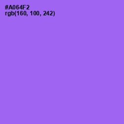 #A064F2 - Medium Purple Color Image