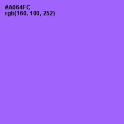 #A064FC - Medium Purple Color Image