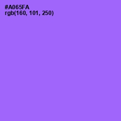 #A065FA - Medium Purple Color Image