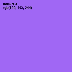 #A067F4 - Medium Purple Color Image